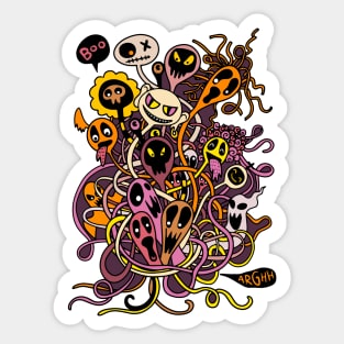 cute alien illustration Sticker